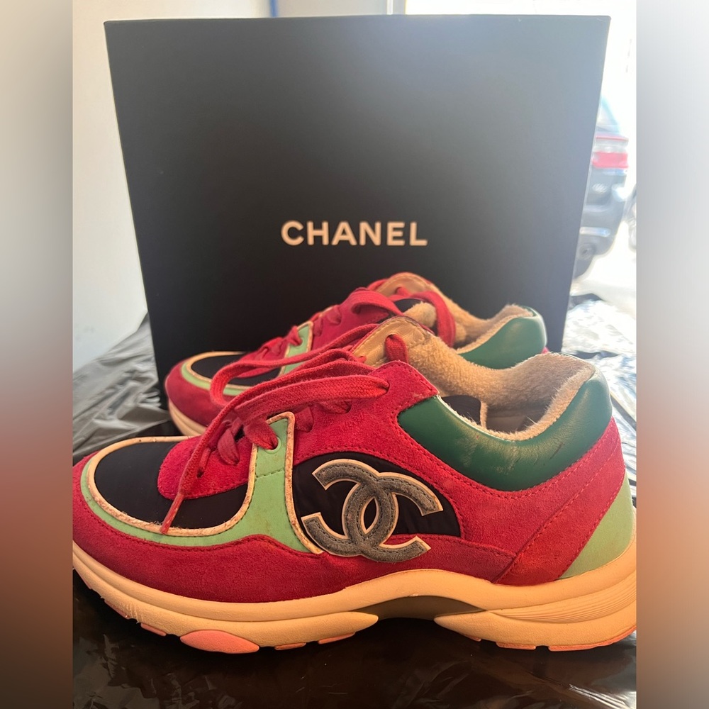 Chanel multi colored sneaker
